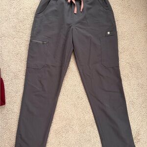 Figs Charcoal Yola high waisted scrub pants Medium